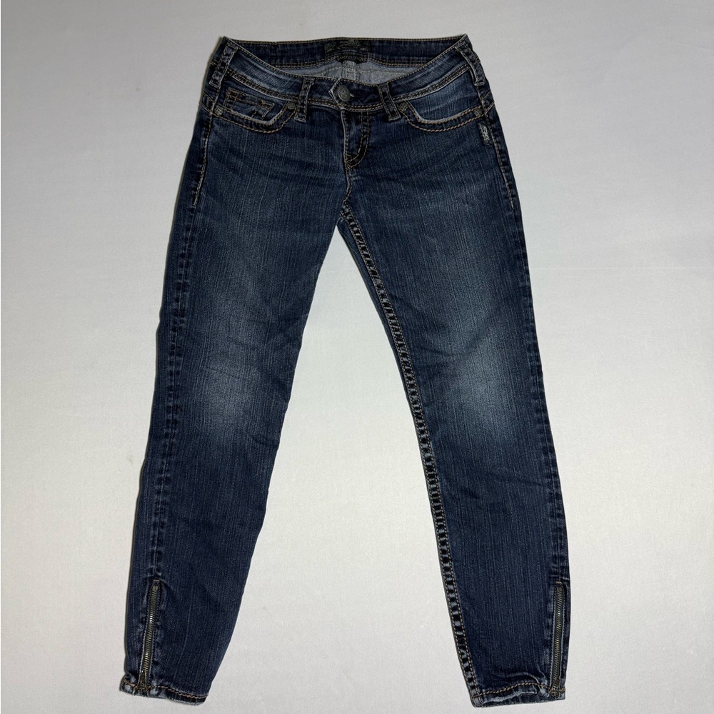 Silver Jeans Camden Mid Rise Ankle Skinny Denim Jeans Blue Women’s Size 27